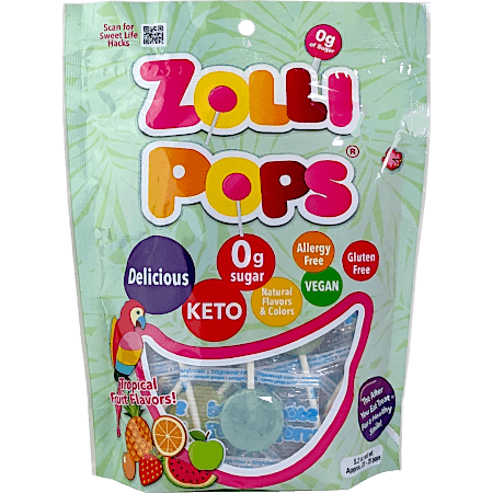 Keto-friendly, Tropical Fruit flavoured Lollipops